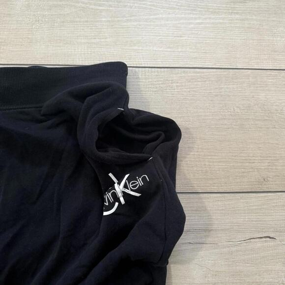 Calvin Klein Black Jogger Sweatpants Women’s L Logo Drawstring Lounge Casual - Picture 6 of 8